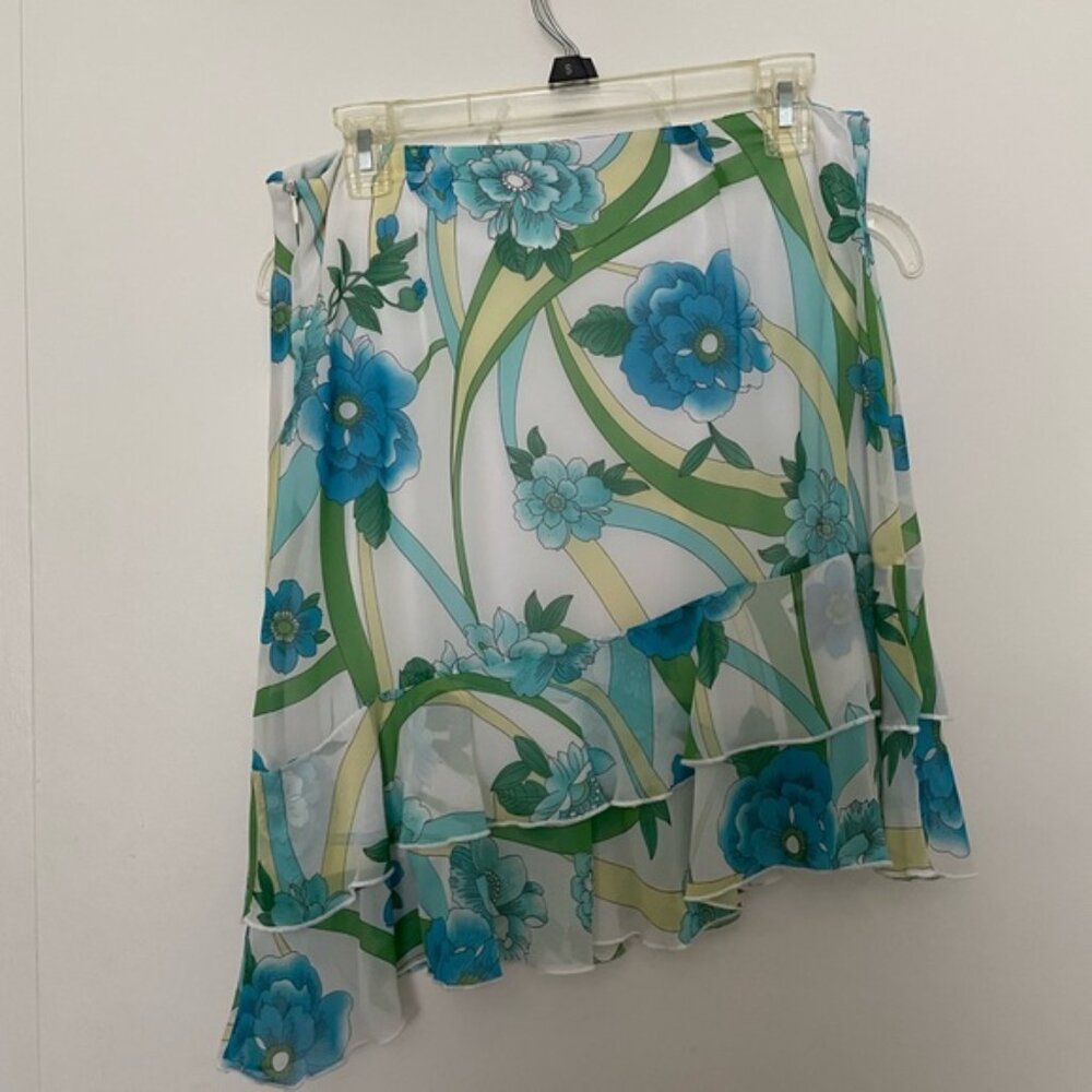 Blue floral skirt - Picture 2 of 3